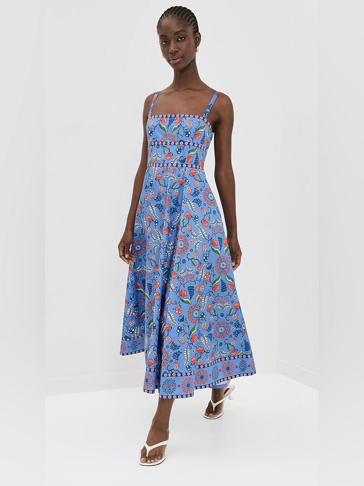 Euc Hill House Home Margot Dress In Swedish Floral/Blue Multi